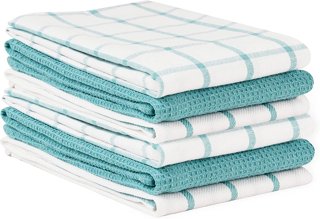 LINEN Kitchen Towels and Dishcloths Set -Cotton Dish Cloths, 18”x 28