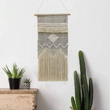 Load image into Gallery viewer, NATURE4U Woven Wall Hanging  Handmade  with Fringe and Tassle, 17.5&quot; W x 32&quot; L Nature4uhome
