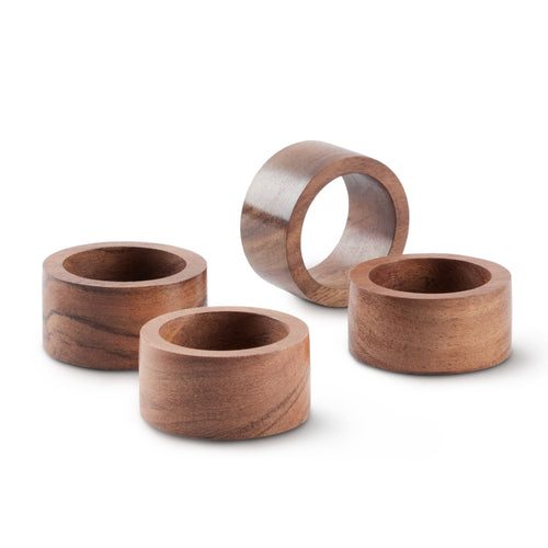 Nature4u Home Wooden Napkin Rings, Brown, 2