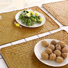 Load image into Gallery viewer, Rectangular Woven Placemats, Rattan Wicker Table Mats, 17&quot; x 12&quot;, Natural Seagrass Place Mats Nature4uhome
