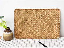 Load image into Gallery viewer, Rectangular Woven Placemats, Rattan Wicker Table Mats, 17&quot; x 12&quot;, Natural Seagrass Place Mats Nature4uhome
