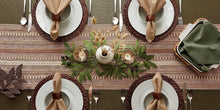 Load image into Gallery viewer, Hand Woven boho Stripe Table Runner Collection with  Fringe Nature4uhome
