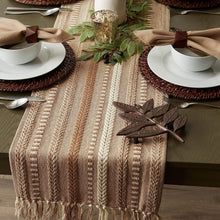 Load image into Gallery viewer, Hand Woven boho Stripe Table Runner Collection with  Fringe Nature4uhome
