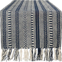 Load image into Gallery viewer, Hand Woven boho Stripe Table Runner Collection with  Fringe Nature4uhome
