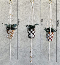 Load image into Gallery viewer, NATURE4U Pack of 3 Macrame Plant Hangers Handmade Cotton Rope Hanging Planters Nature4uhome
