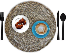 Load image into Gallery viewer, Nature4u 100% Jute Round Woven Braided PLACEMAT (Set of 6) Nature4uhome
