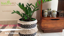 Load image into Gallery viewer, Nature4u Boho Hand Woven Plant Basket  for Planters, Storage Organizer Basket with Tassels 9” x 8” Nature4uhome
