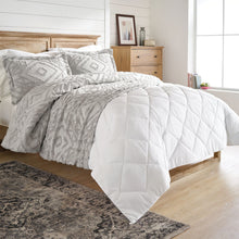 Load image into Gallery viewer, Nature4u Home  Chenille 3 Piece Duvet Cover Set, Full/Queen&amp; King, Gray,White &amp; Off White Nature4uhome
