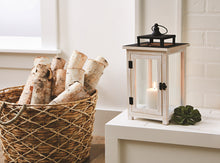 Load image into Gallery viewer, Nature4u Homes &amp; Gardens Large Wood &amp; Metal Lantern, White Nature4uhome
