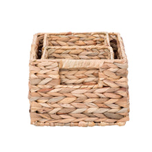 Load image into Gallery viewer, Nature4u Homes &amp; Gardens Woven Natural Water Hyacinth Organizational Basket Set of 3 Nature4uhome
