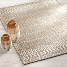 Load image into Gallery viewer, Nature4u home Geometric linen and Ivory Outdoor Rug Nature4uhome
