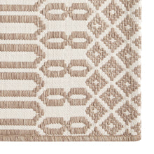 Load image into Gallery viewer, Nature4u home Geometric linen and Ivory Outdoor Rug Nature4uhome
