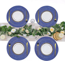 Load image into Gallery viewer, Round Braided Placemats Set Washable 15 inch Round Table Placemat Nature4uhome
