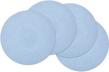 Load image into Gallery viewer, Round Braided Placemats Set Washable 15 inch Round Table Placemat Nature4uhome
