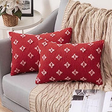 Load image into Gallery viewer, Set of 2 Decorative Throw Pillow Covers Rhombic Jacquard Pillowcase Soft Square Cushion Case Nature4uhome
