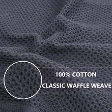 Load image into Gallery viewer, nature4uhome 100% Cotton Waffle Weave Kitchen Dish Cloths, Ultra Soft Absorbent Quick Drying Dish Towels, 12x12 Inches, 6-Pack, Dark Grey Nature4uhome
